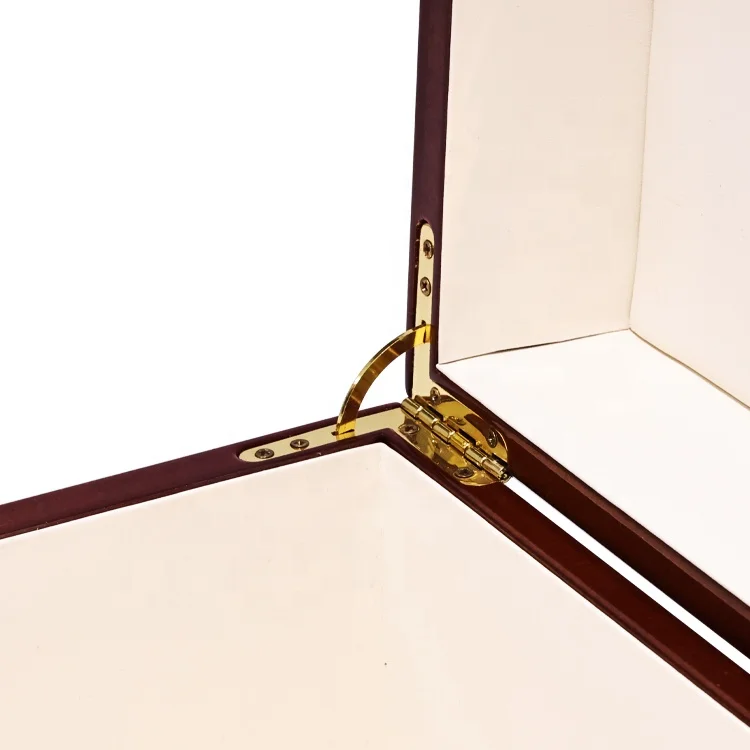 Luxury Custom design wooden high gloss gift box with lock and key