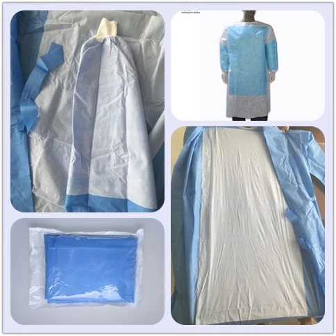 SMS/SMMS/SSMMS Nonwoven Fabric for Sterilized Medical Reinforced Surgical Gown with 3Anti Treatment