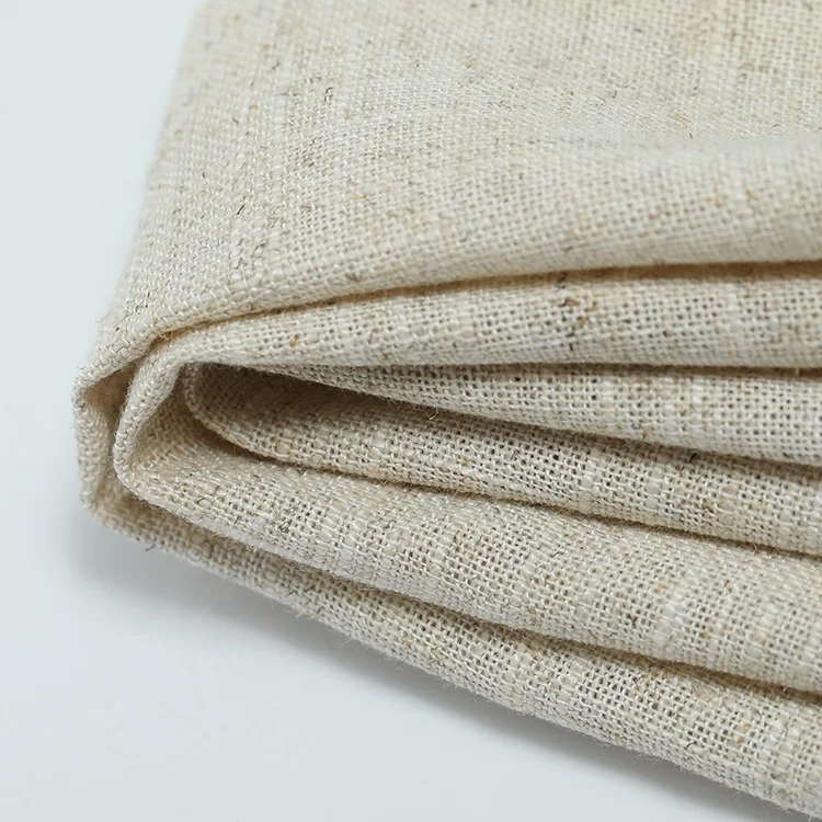 Soft Hand Feel Slub Effect 65% Linen 35% Rayon blended Fabric for Dress Blouse Shirt Fabric