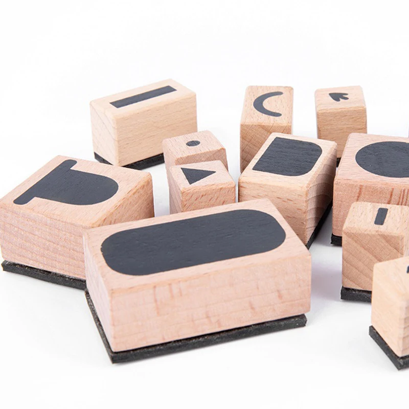 Variety Magic DIY Wooden Stamp Toy Fun Puzzle Printing Pad For Kids Wooden Toys Educational Toys