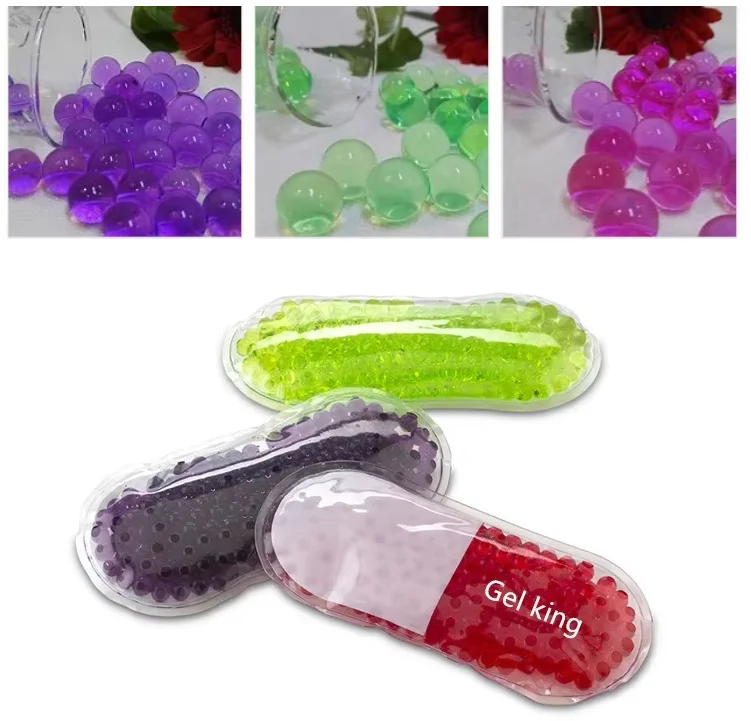 2025 New Trend Small Pill-Shaped Physiotherapy Beauty Rehabilitation Insulation Warm Cold Health Care Gel Bead Hot Cold Packs