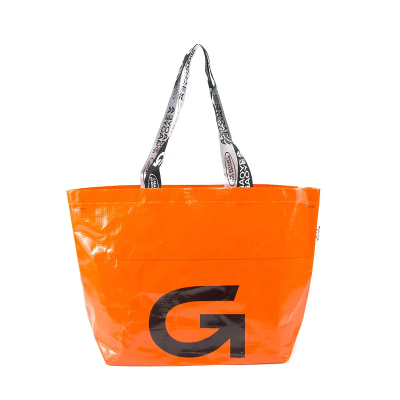 China Factory Direct Selling Grocery Eco Friendly RPET Non Woven Handled Shopping 120GSM 140gSM PP Woven Bag with Lamination