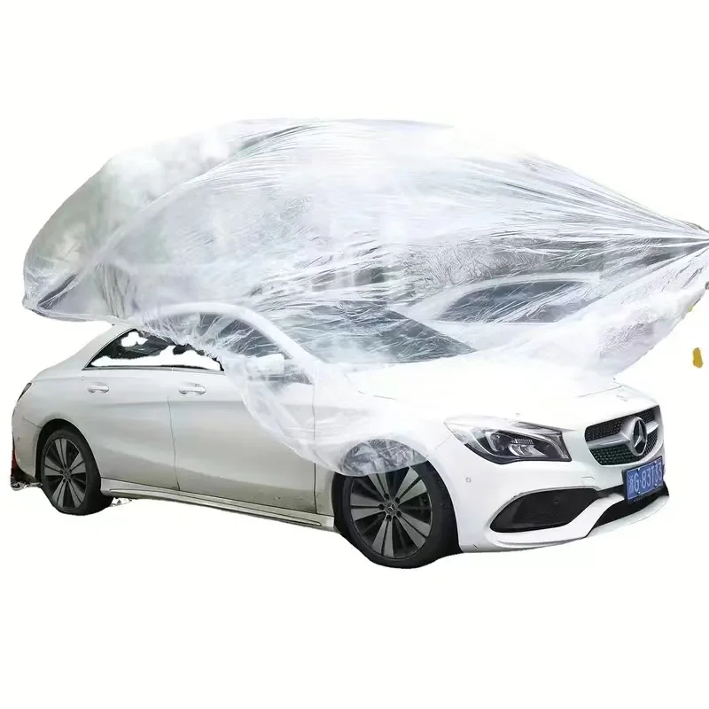 manufacturer custom transparent disposable convenient outdoor plastic folding car cover