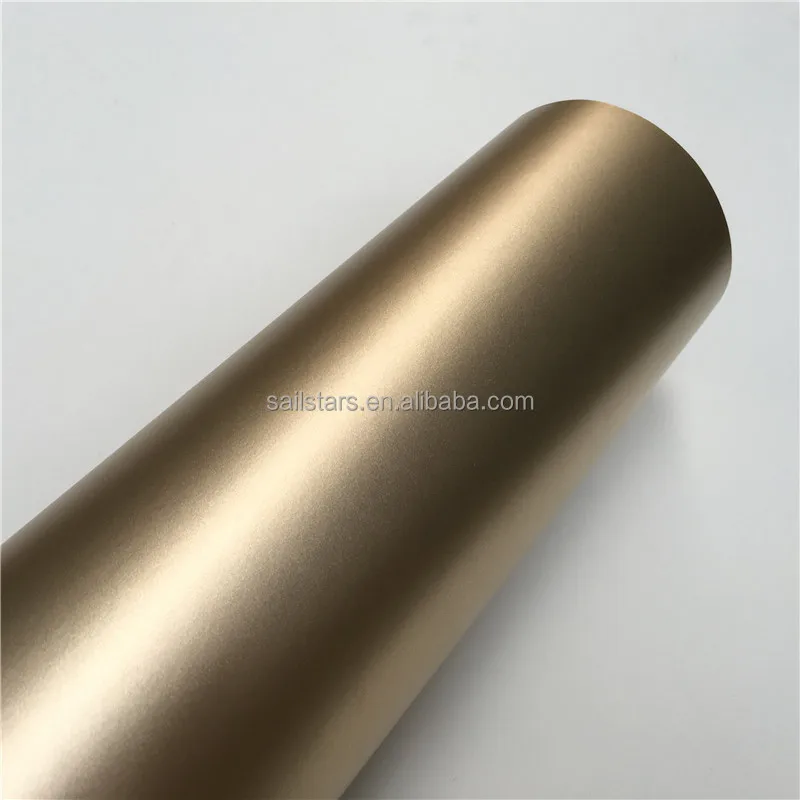 Best Quality Matte Chrome Metallic Champagne Gold Vinyl Wrap For Car Wrapping
