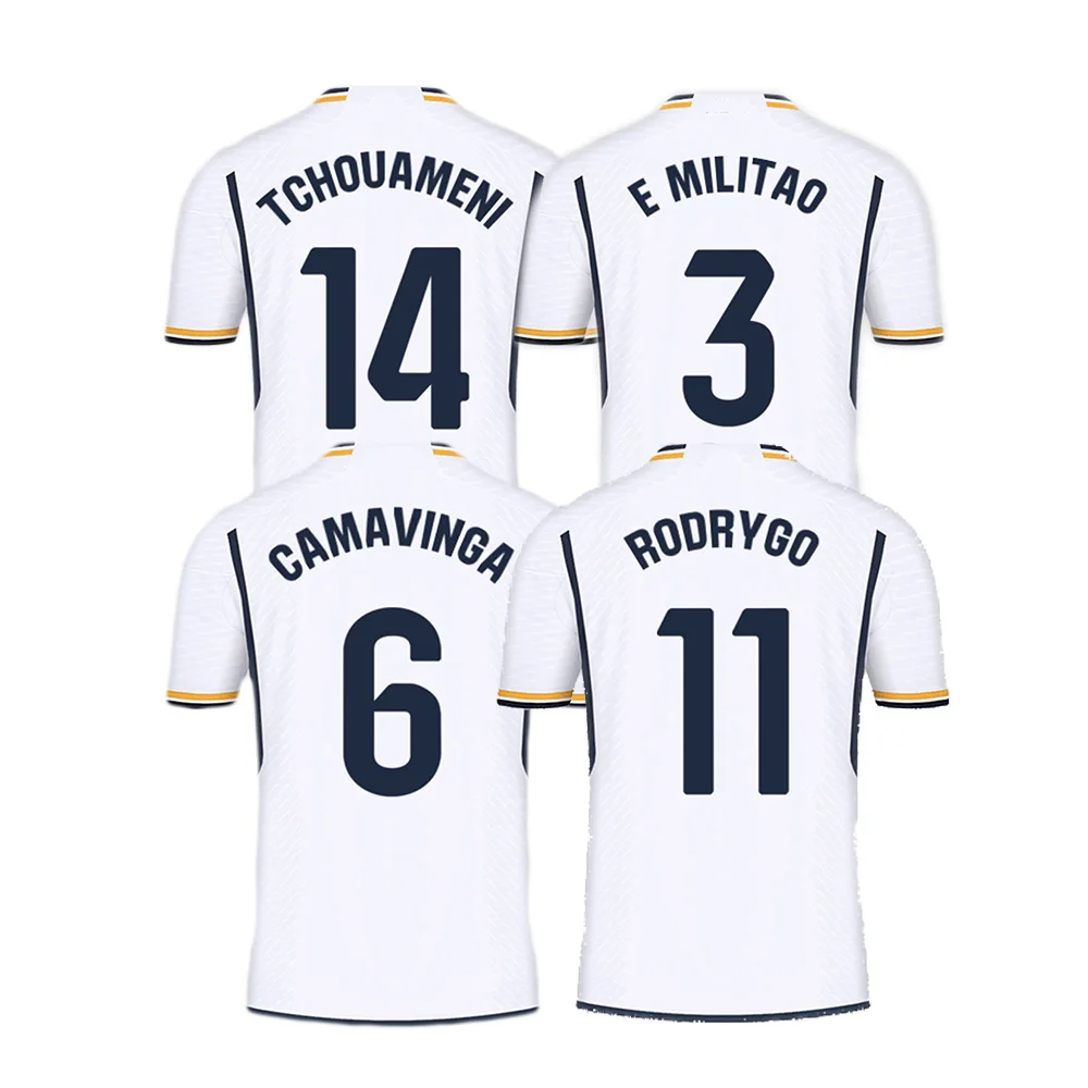2024 2025 Клубные футбольные майки Rodrygo Tchouameni Camavinga Militao на заказ дышащая сублимированная Футбольная форма футболки
