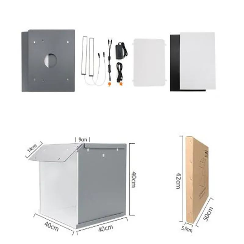
SANOTO F40 Photo Studio Box Photography Backdrop portable Softbox LED Light Photo Box fold Photo Studio 