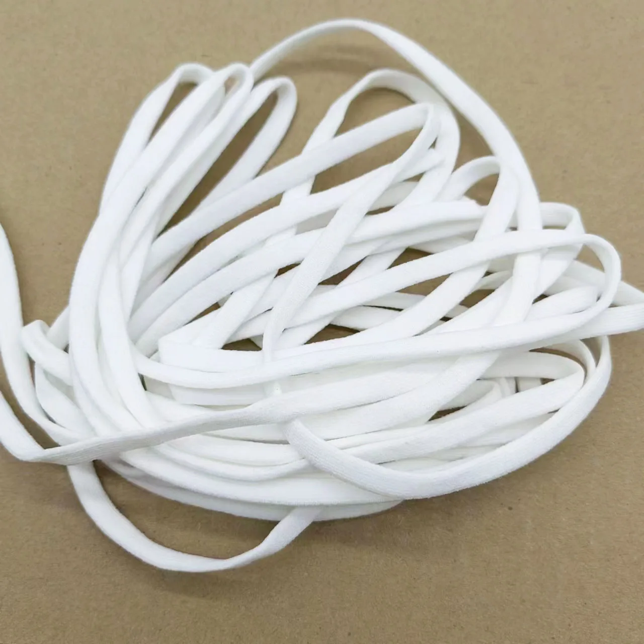 Elastic Thread Ear band cords White Round spandex Nylon 3mm  Earloop Cord Band elastic string For FaceMask Cord