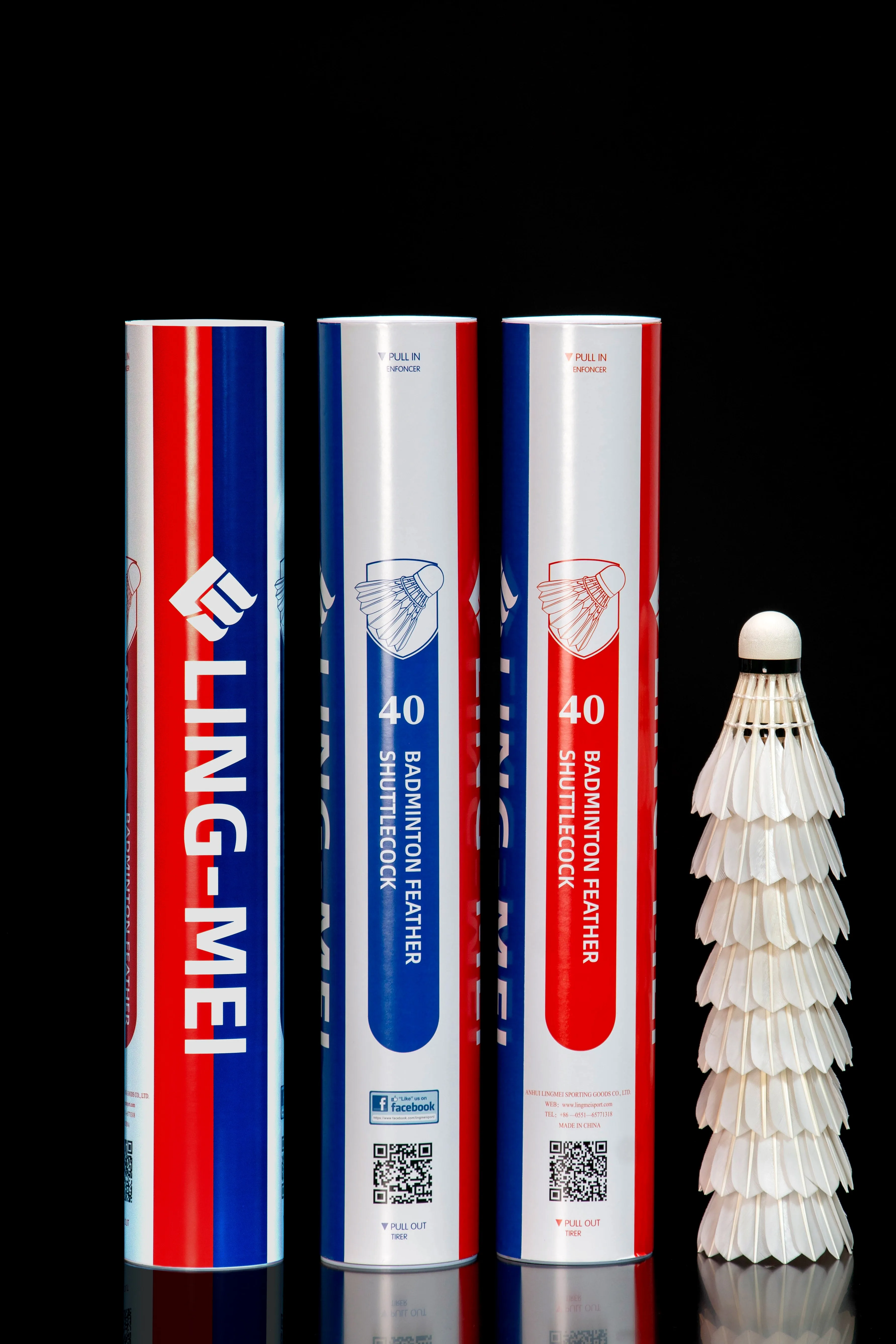 Hot Sale In USA Philippines Vietnam Badminton Shuttlecock Shuttles Ball Goose Duck Feather LINGMEI-40 For Tournament Training