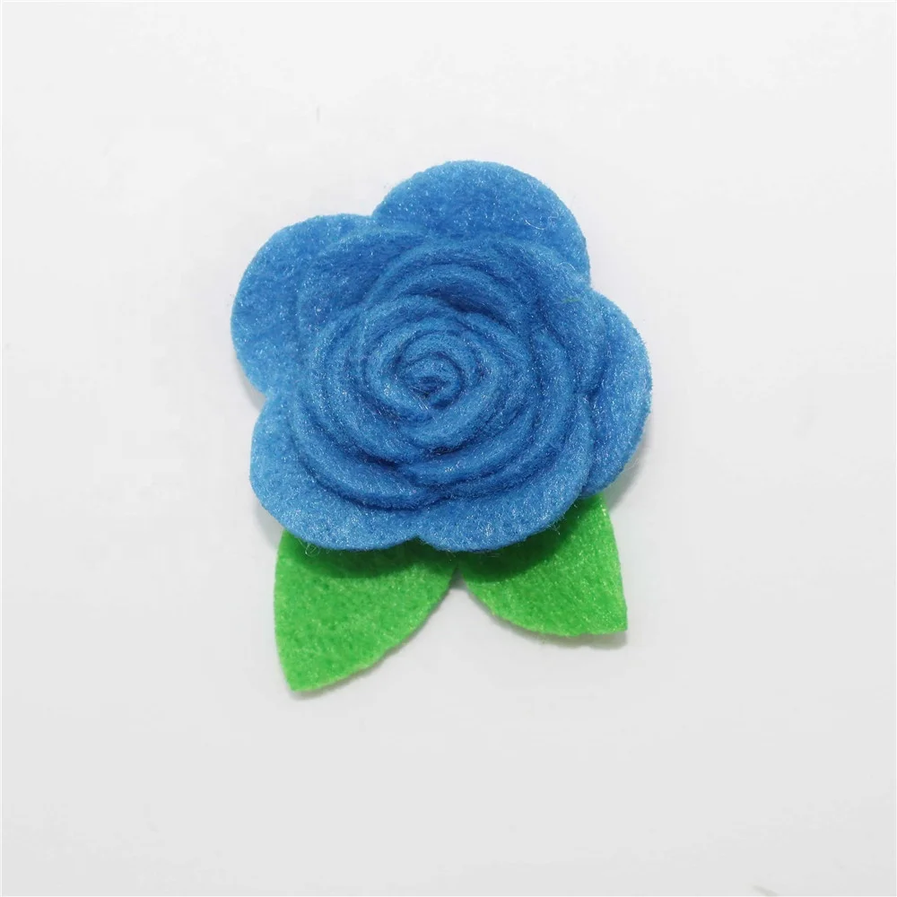 
Wholesale Garment Accessories Artifical Handmade Craft Fabric Felt Rose Flowers 