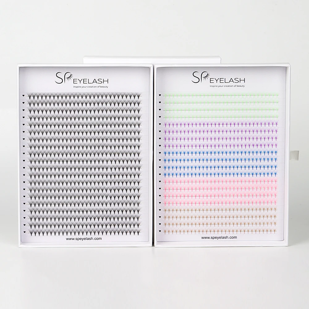 SP EYELASH Ultra Speed 3D 6D 10D 20D Super Fans Point Base Promade Russian Volume Lashes  8-18MM Wispy premade lashes