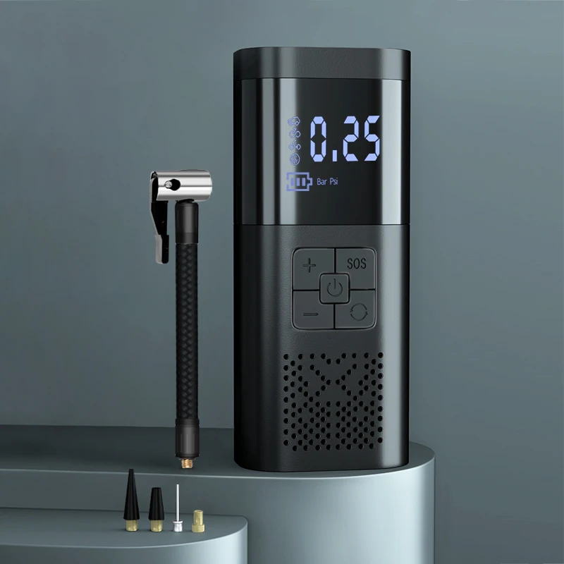 Rechargeable Portable Wireless Tire Air Inflator Handheld Air Pump with Digital Display for car Bike Balloons Pool Float