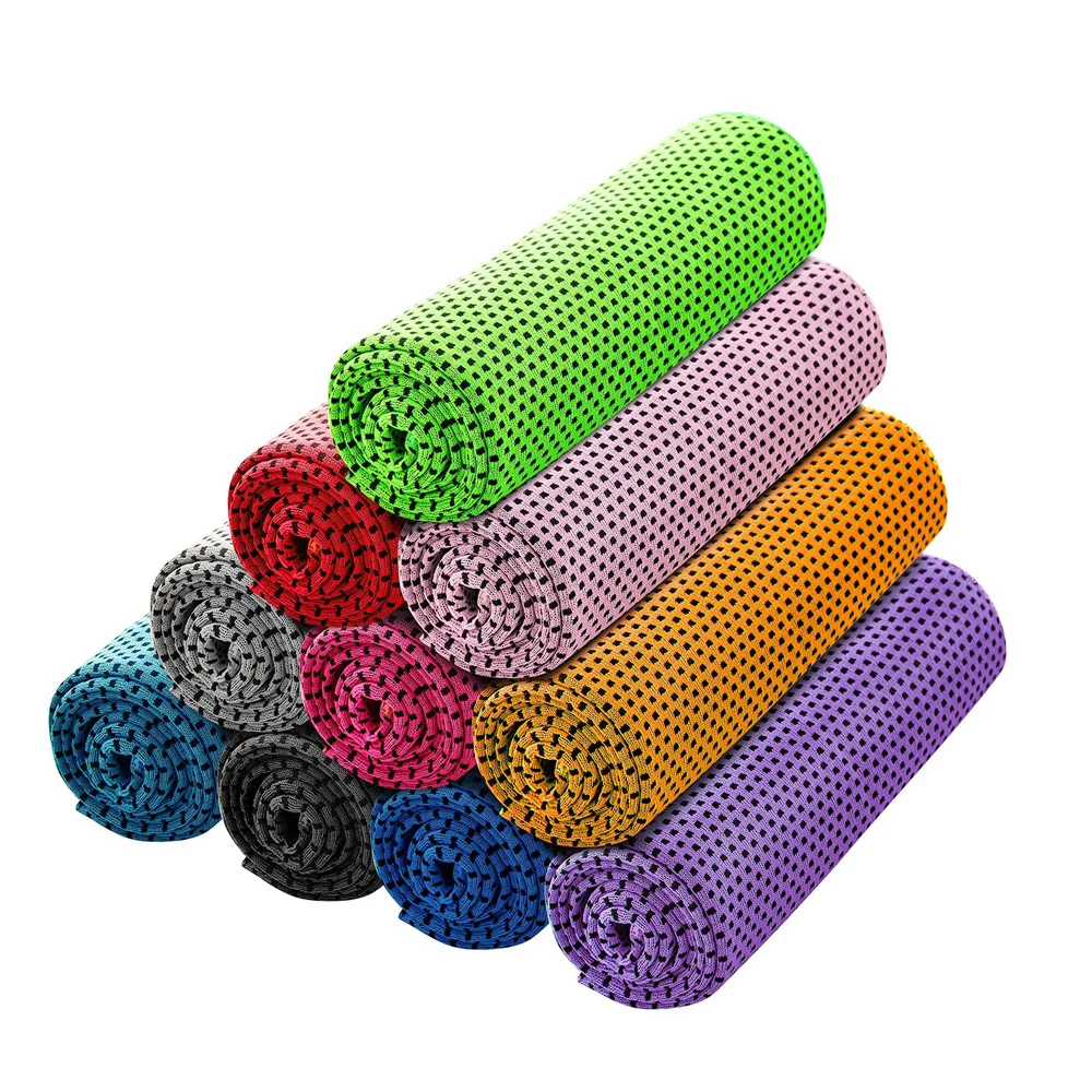 Hot Selling Cooling Quick Dry Gym Towel Custom Logo Microfiber Sports Cooling Towel for Fitness Yoga Made of Polyester
