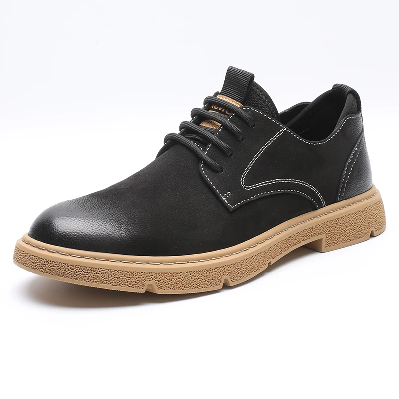 Wholesale suede leather handmade mens casual dress shoes designer lace up casual shoes
