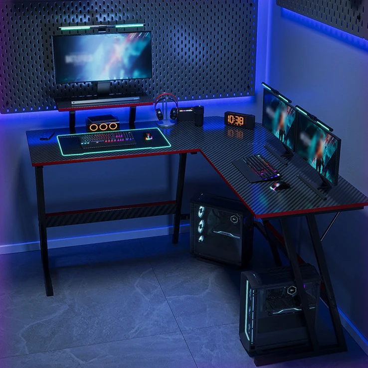Wholesale L Shaped Computer Corner Pc Game Table Vertical Stand Gaming Desk For Home Office Study