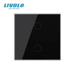 Livolo UK Standard Wifi Wall Light Touch Switch,2gang Smart Sensor 1way Wireless Control,Backlight Display