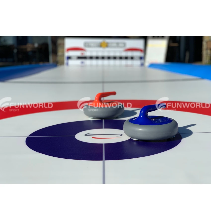 curling board game 	 hockey rink boards Inflatable Street Curling Express Rink  For Curling Training