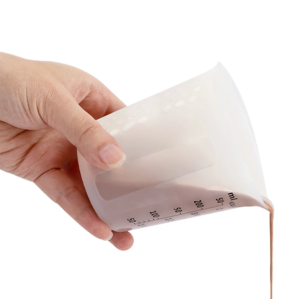 Silicone Measuring Cup Non-Stick Flexible Chocolate Butter Flour Cups Mixing Jug Pouring taza