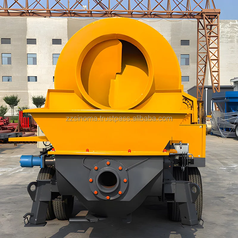 mobile concrete pump with mixer with diesel engine concrete pumps concrete mixer truck