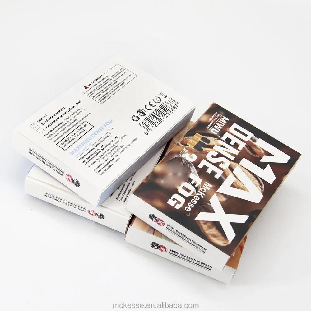 China supplier custom size clear window vaporizer Pod boxs cartridge packaging