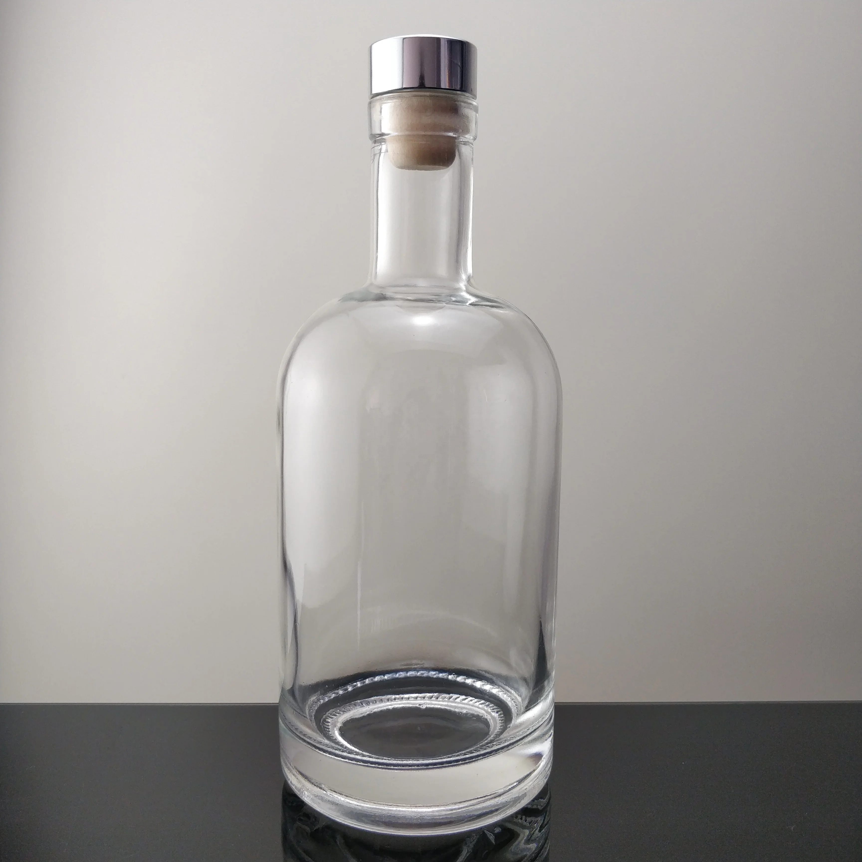 
RSG wholesale Nordic Type 75cl Gin Rum Liquor Container Cylinder Round Shape Glass Alcohol Spirit 750ml Vodka glass Bottles 