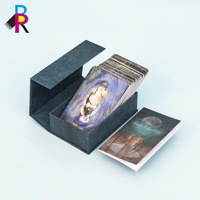 Custom Full Colors Printing Card Manufacture Holographic Cartas de Tarot Classic 78 Tarot Cards Decks With Magnetic Box