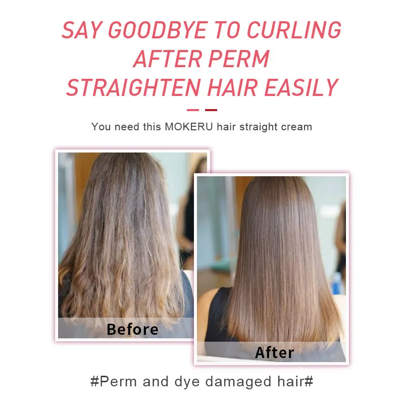 Keratin Hair Straightening Cream Mokeru 150ml No Damage To Hair Fast Smoothing Collagen for Woman Keratin Hair Treatment