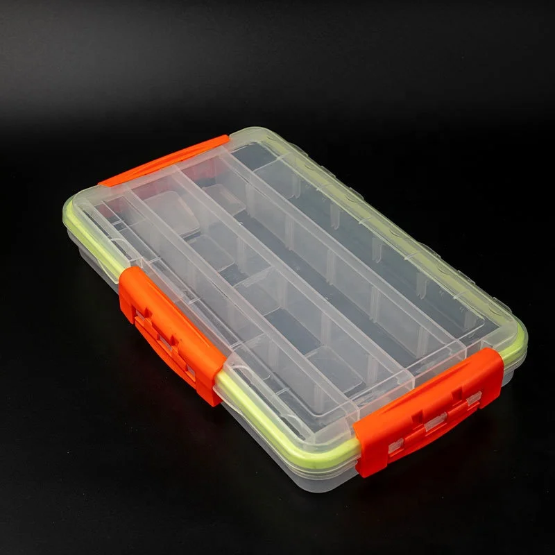detachable square double-layer fishing gear accessories parts plastic fishing lure bait small storage box fishing hook box