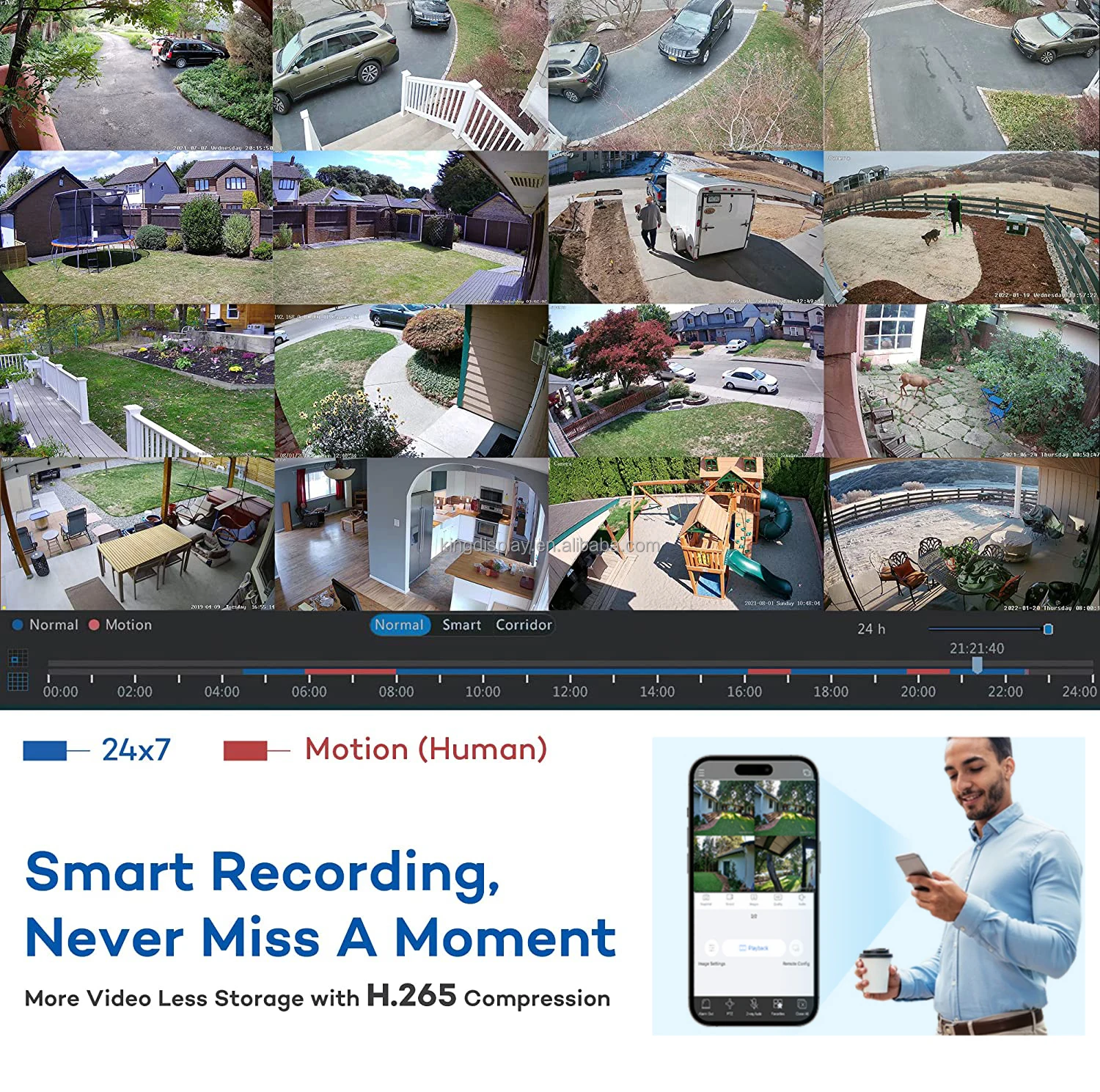 IPC-HDW2441T-S Dahua In Stock Cheap 4MP 30m IR AI Perimeter Protection SMD Plus Turret PoE Security CCTV alhua IP Camera