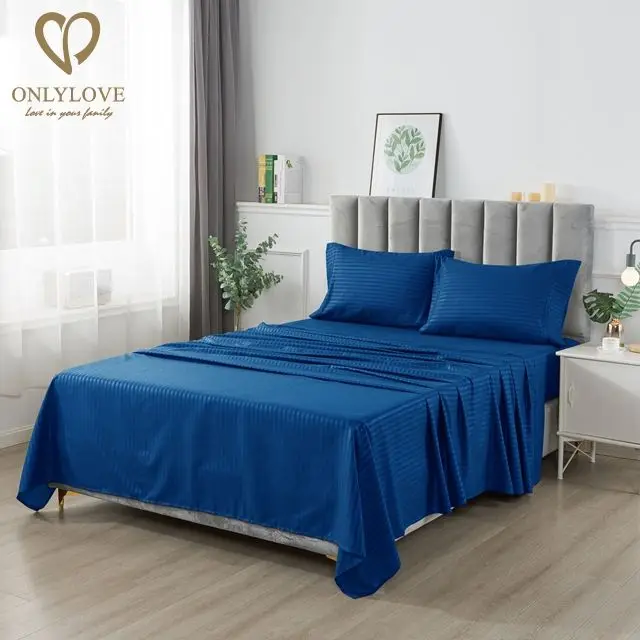 Custom High Quality Bedding Linen Brushed 1800tc Microfiber Bed Sheet With 4 Pcs