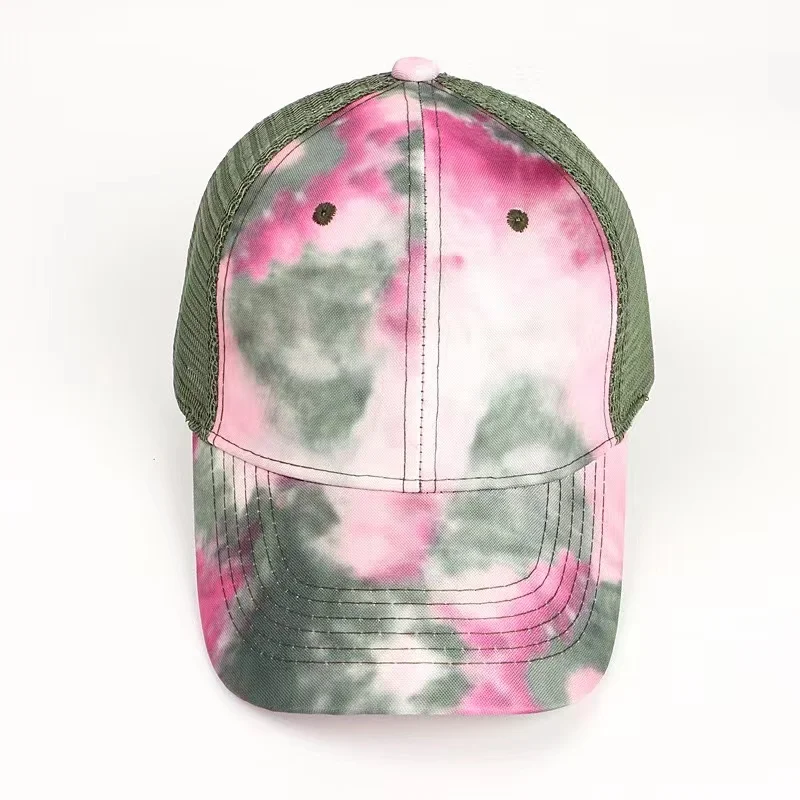 Сетчатая Кепка Tie Dye, популярная стильная Регулируемая Солнцезащитная летняя уличная Кепка Для Взрослых, женская кепка, бейсбольная кепка с узором