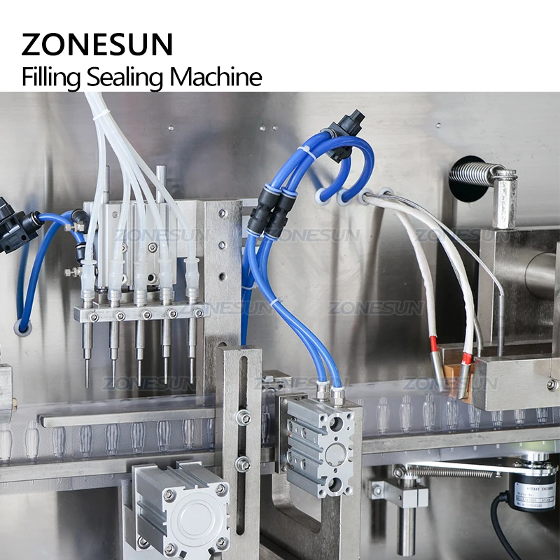 ZONESUN ZS-FS120 5 головок перистальтический насос монодоза полоса трубка однократно пластиковая машина для наполнения запечатывания