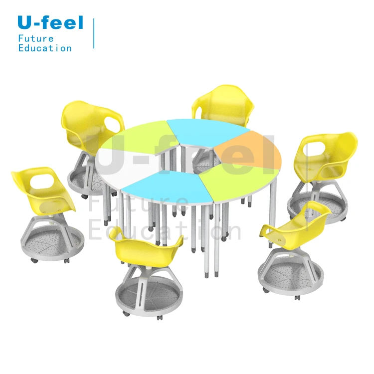 
U-Feel Multi Function Collaborative student Tables and Chai future school furniture 