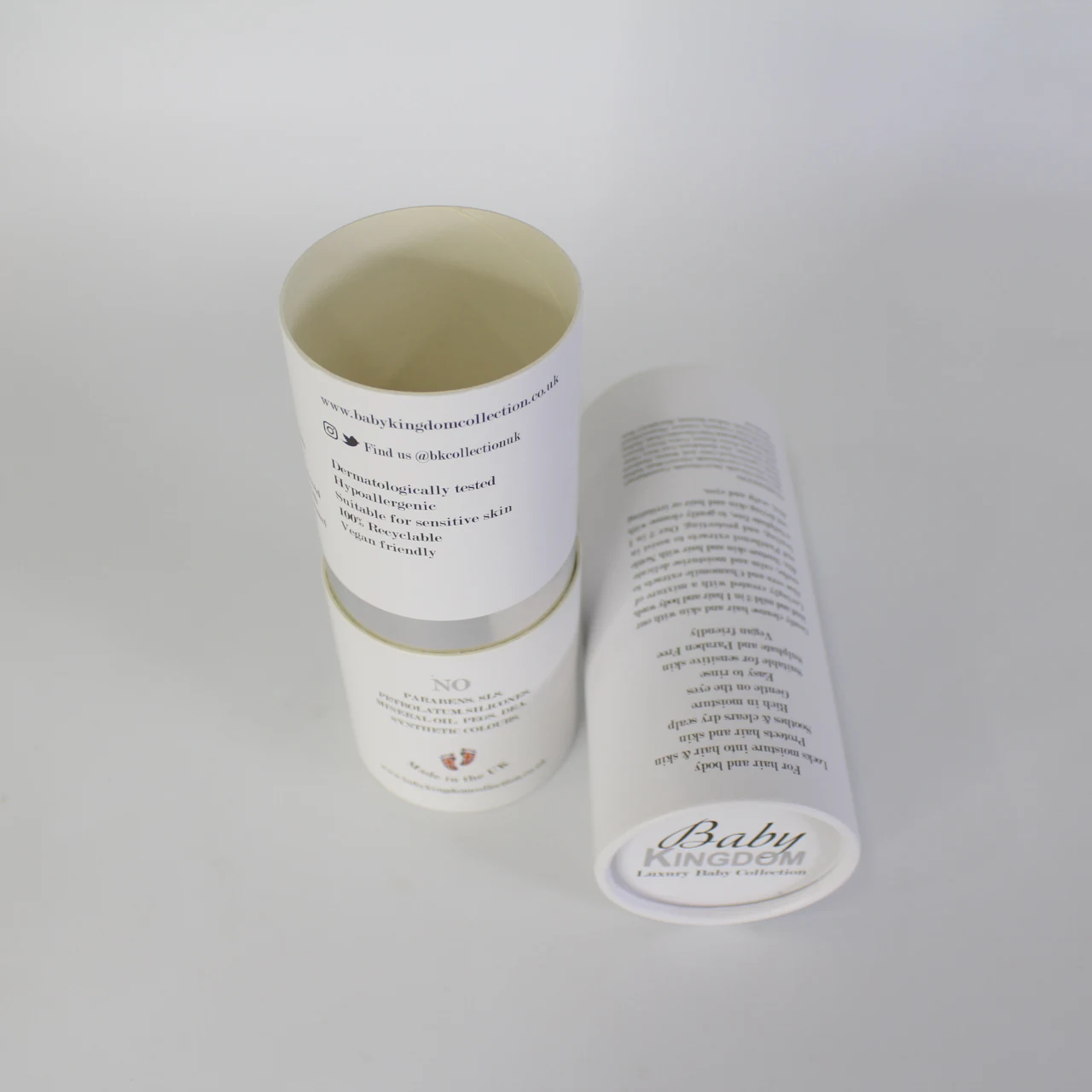 Eco friendly biodegradable food grade tea coffee cylinder paper cardboard round tube packaging for super food powder packaging