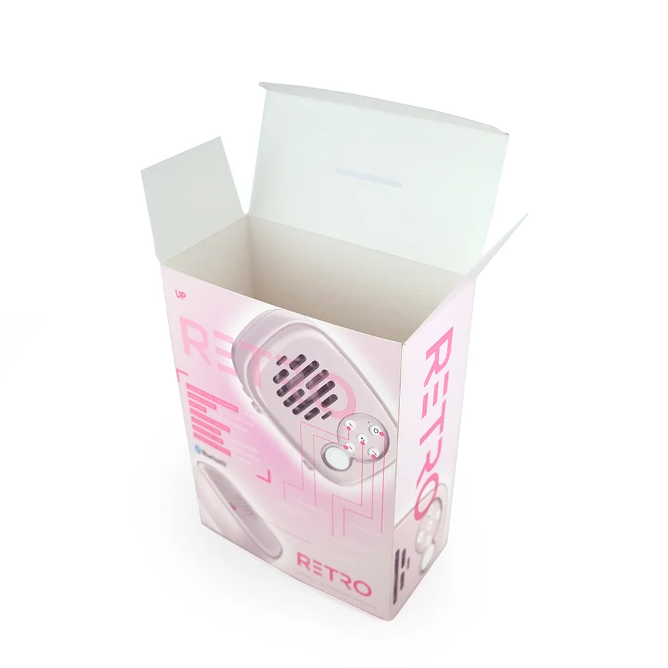 Customized color box wireless speaker electronic product packaging box two tuck end folding paper box