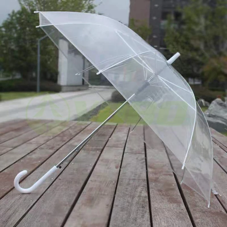 Promotion Custom Outdoor Fully Automatic Open Clear Transparent Umbrella