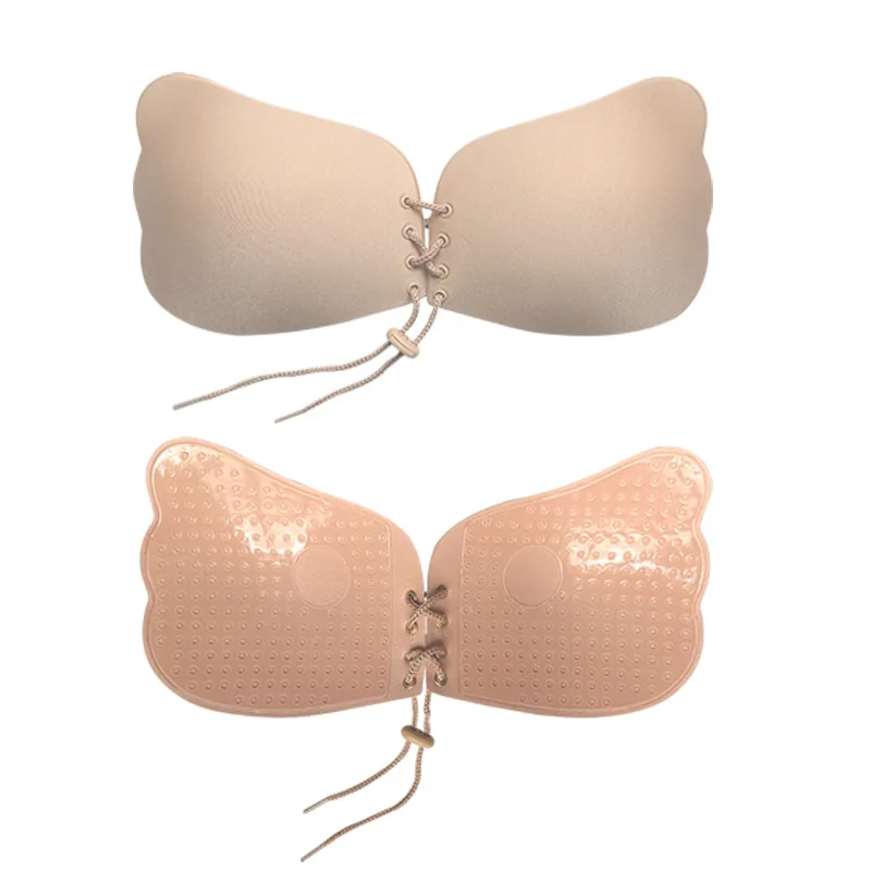 Strapless Adhesive Bra Self Adhesive Nipple Breast Pasties Cover Reusable Silicone Invisible women Bra