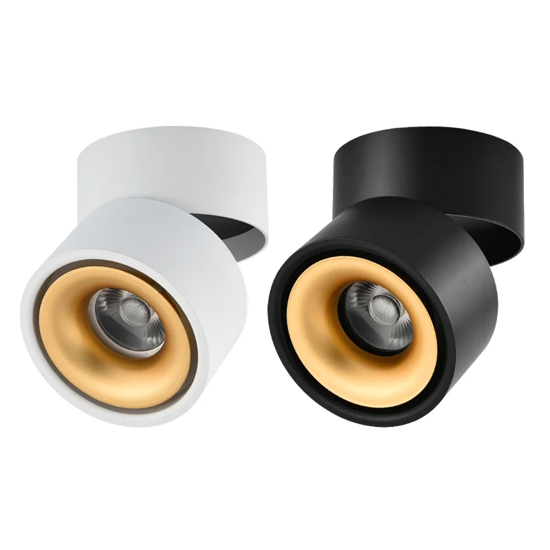 Modern bedroom living room antiglare Ceiling spot Black surface dimmable ceiling light cob led spotlights