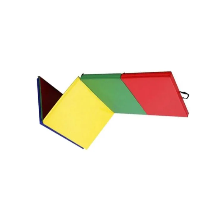 Factory direct customized multi-color environmental protection 4-panel PVC folding gymnastics mat