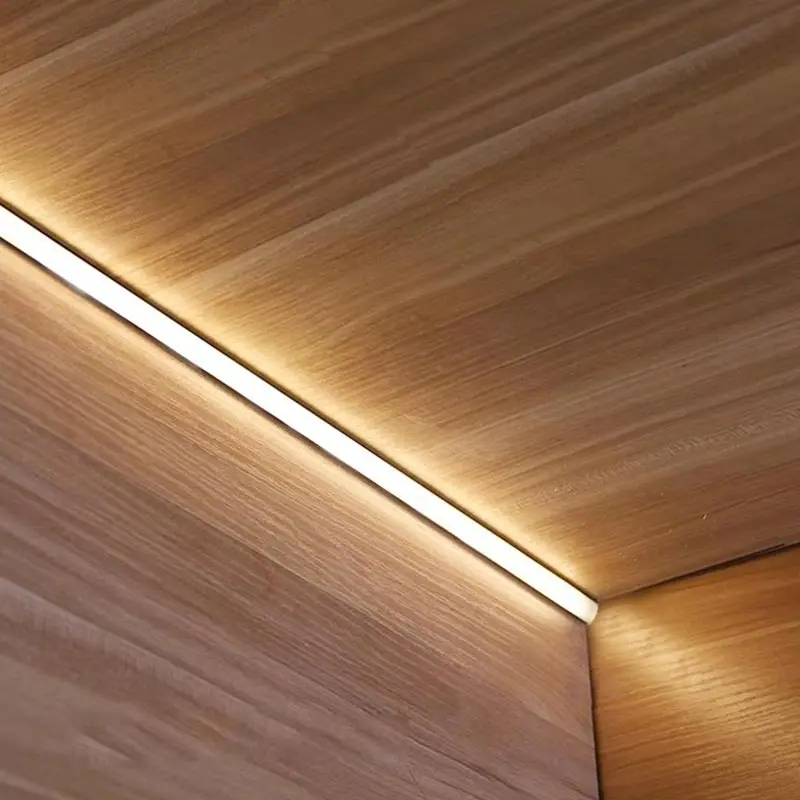 Led under cabinet light open-mounted triangular non-slotted cabinet induction line corner led profile light