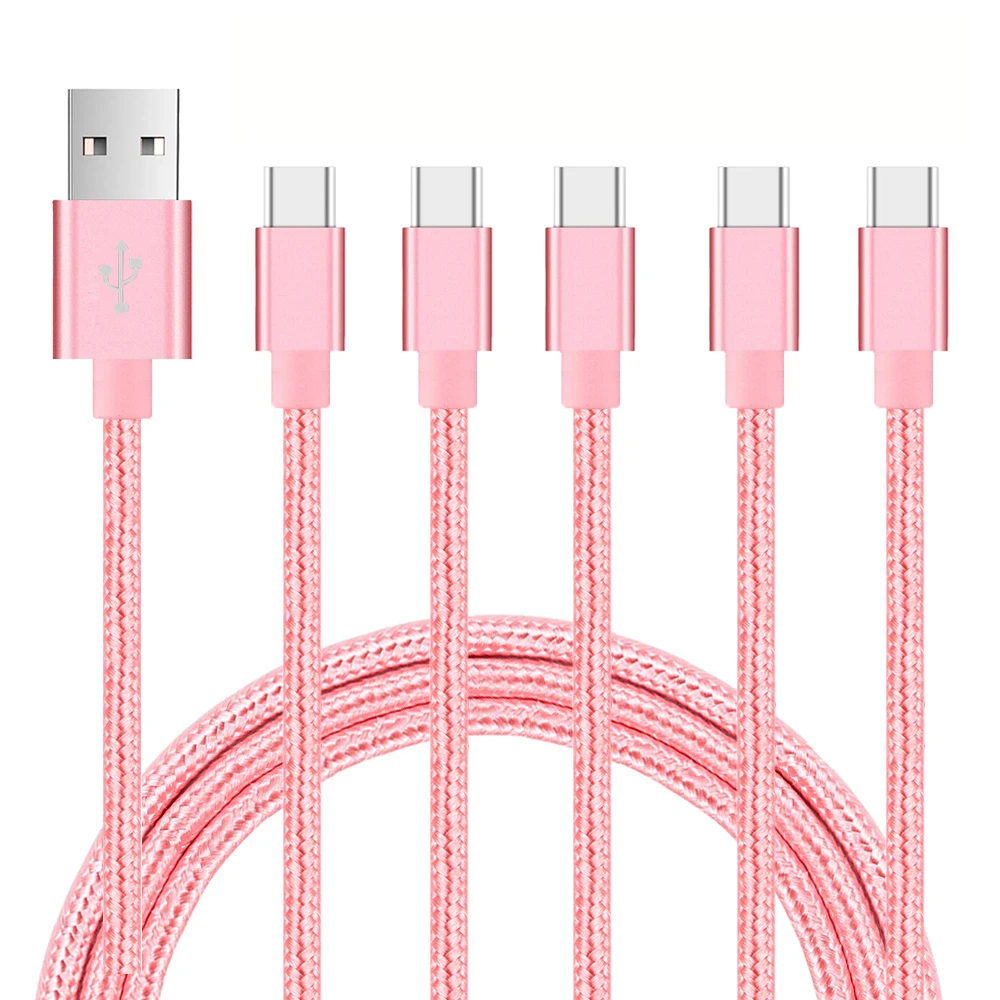 factory price nylon braided fast charging charger data USB type C charger cable for cell phone