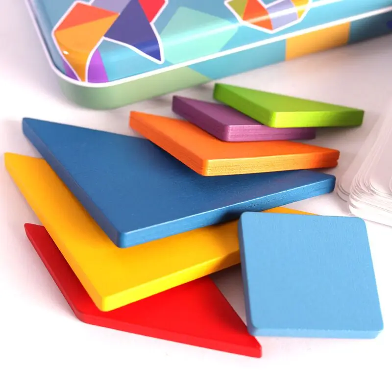 High quality intelligent Educational Geometric Wooden Jigsaw Shapes Puzzle Game for Sorting and Stacking Games