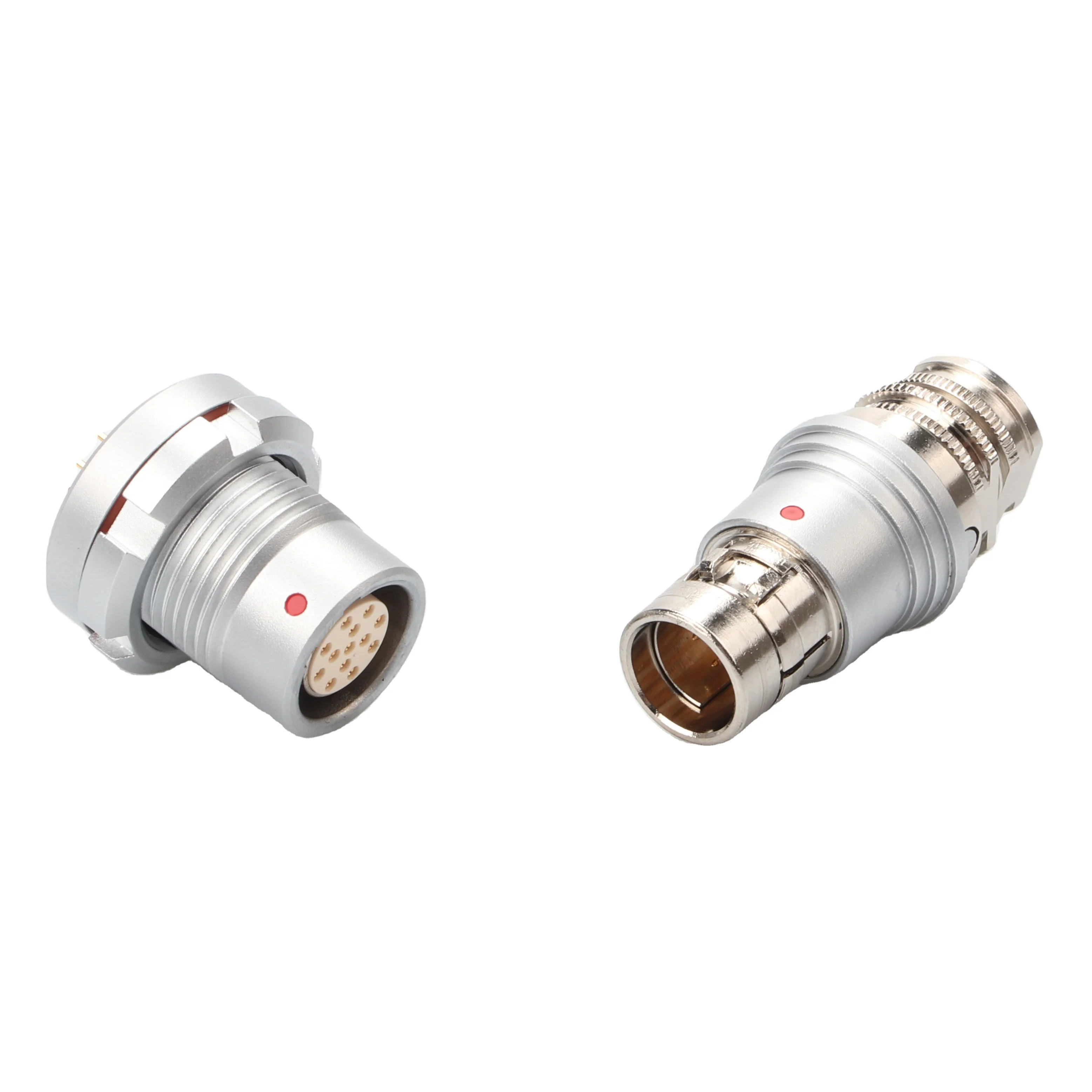 Vacuum tight C series push-pull self locking solder PCB 2p 3p 4p 5p 6p straight elbow full EMC shielding 0C 1C IP68 connector