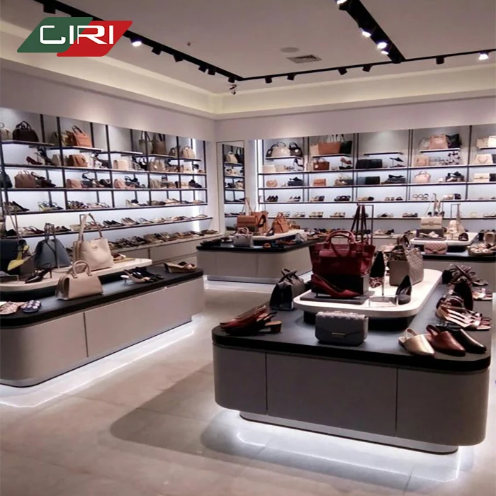 CIRI Factory Price Direct Selling Sport Shop Simple Style Wooden Round Handbag Display Table Custom Sport Shoes Shop