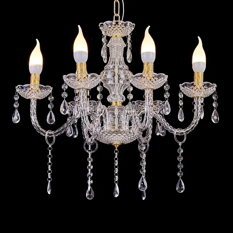 Wedding Events Cheap 8arms Clear Chandelier For Wedding Outdoor Decoration Hanging Crystal Lights