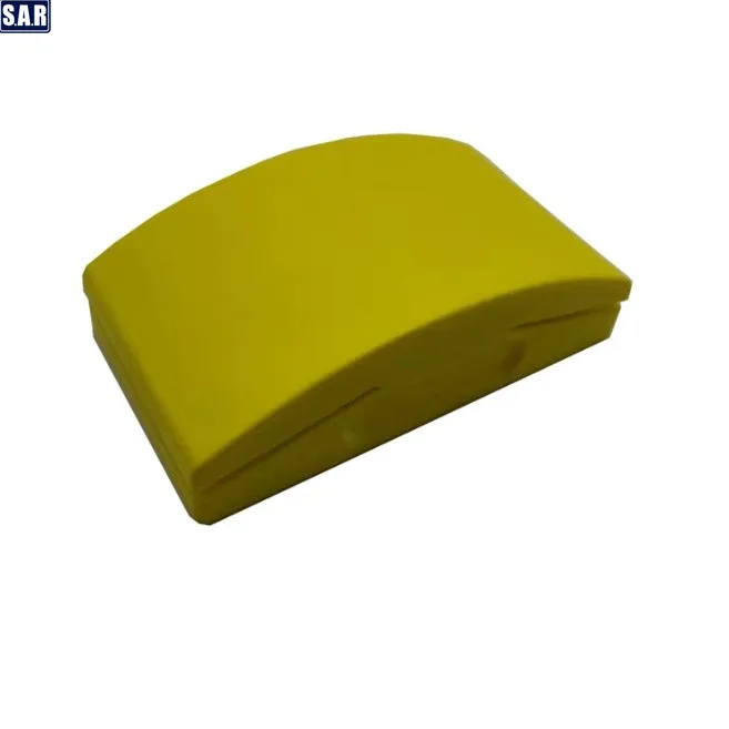 Rubber 72*125mm Yellow Sanding Block For Car Polish