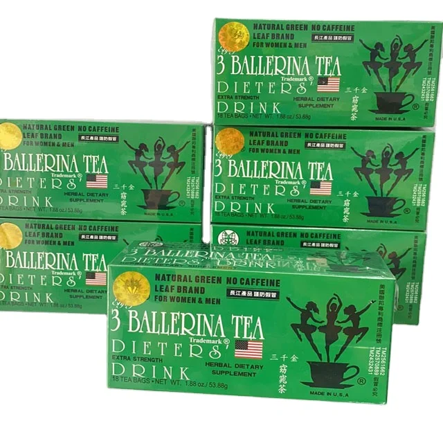 100% Naturally Herbs Caffeine Free 3 Ballerina Tea for Beauty Slim Smooth Skin