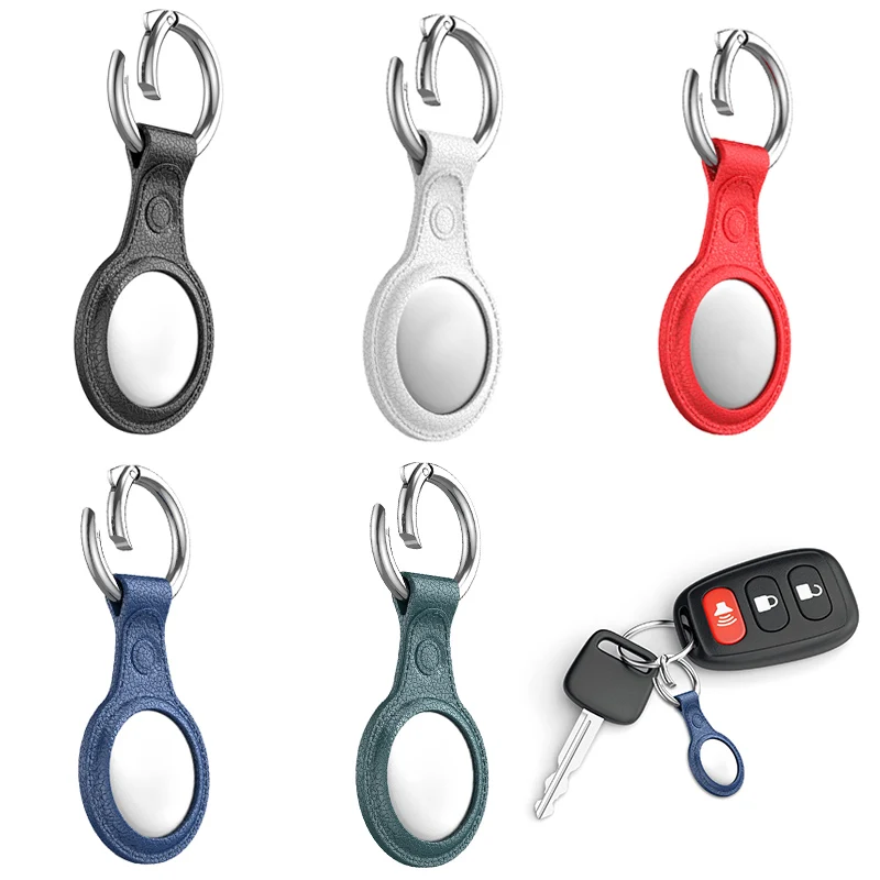 Factory Custom leather AirTag case protective cover wholesale suitable for aviation label holder TPU aviation label box GPS anti