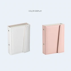 Latest magnetic wholesale high end pink white Leather Earrings Rings Packaging Jewellery Book in stock with mirror