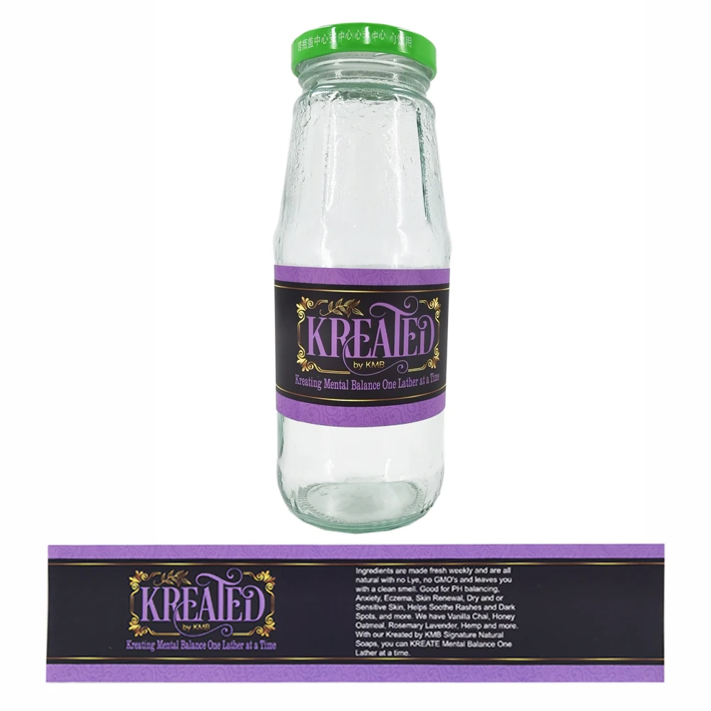 Factory Made Printing Custom Food Wrapping Paper Bottle Packaging Roll Waterproof Label Sticker For Bottles