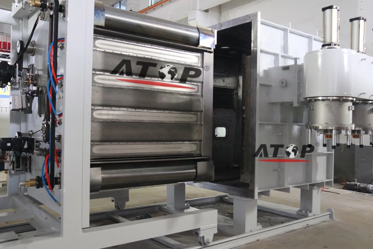 ATOP Roll To Roll vacuum coating machine with evaporation magnetron sputtering system